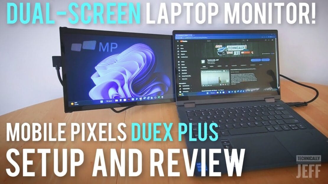 Dual-Screen Laptop Monitor! Mobile Pixels DUEX Plus Setup and Review ...
